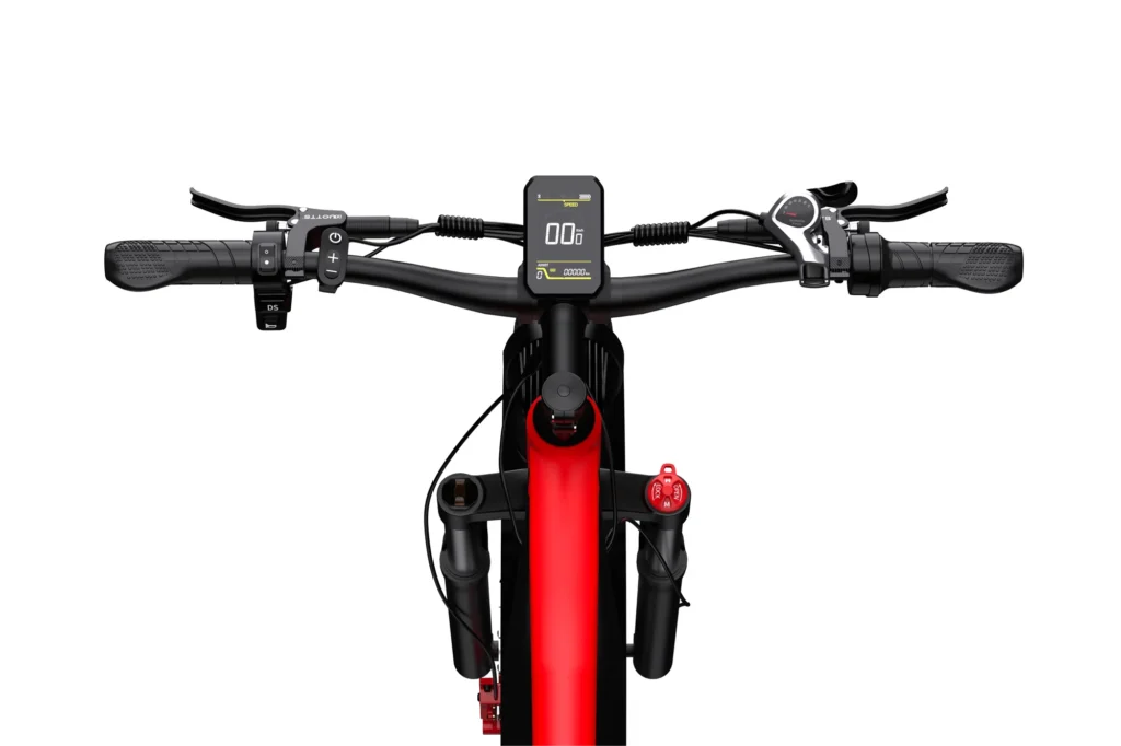 DUOTTS F26 – Power, Performance & Precision in One E-Bike⚡ detail duotts f26 adult electric bike black red control console