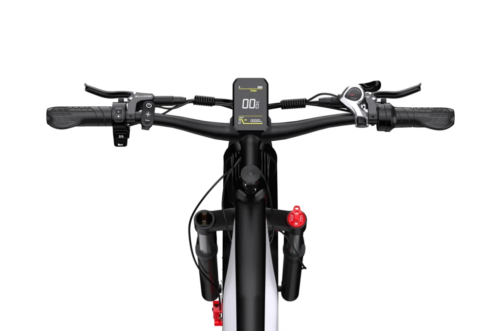 DUOTTS F26 – Power, Performance & Precision in One E-Bike⚡ detail duotts f26 best fat tire ebike silvery white control console